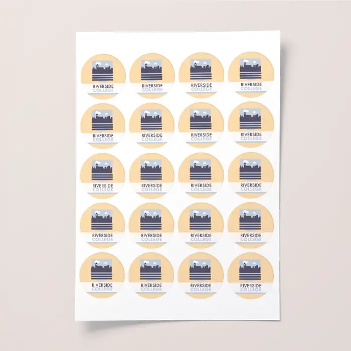 Circle brand stickers