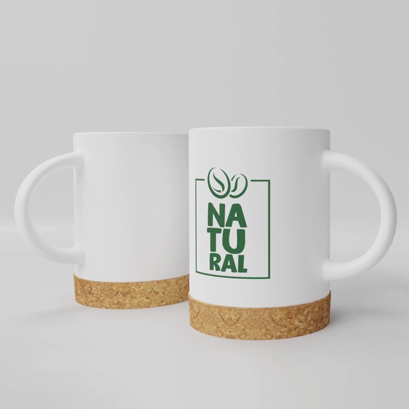 Printed white mugs