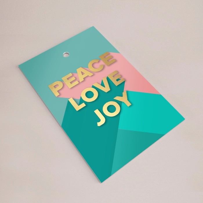 custom foil gift tags