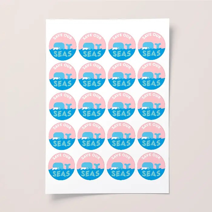 Circle brand stickers