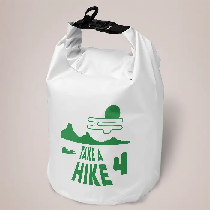 Survivor 5 litre waterproof roll-down bag - White