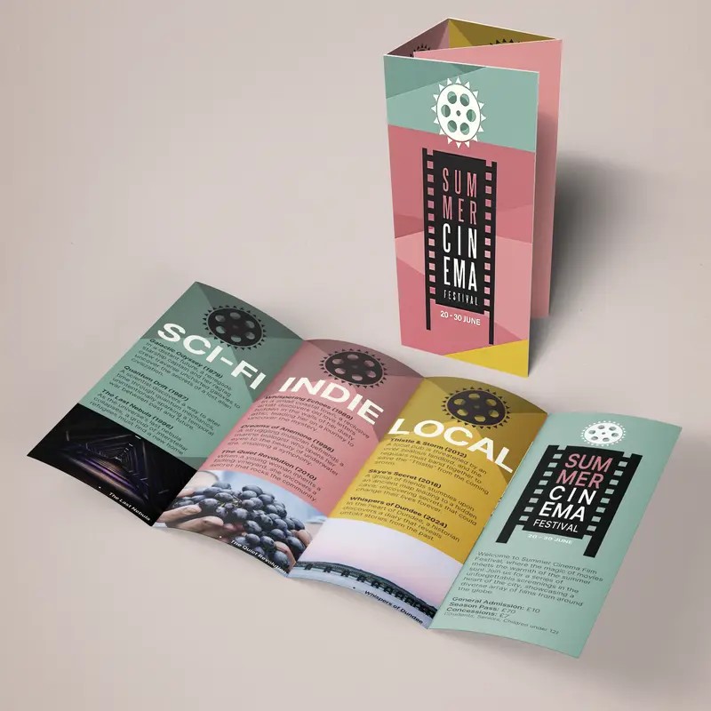 Folded Event Programs - Roll Fold