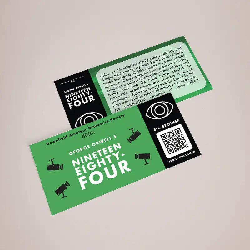 Double Sided Ticket Printing