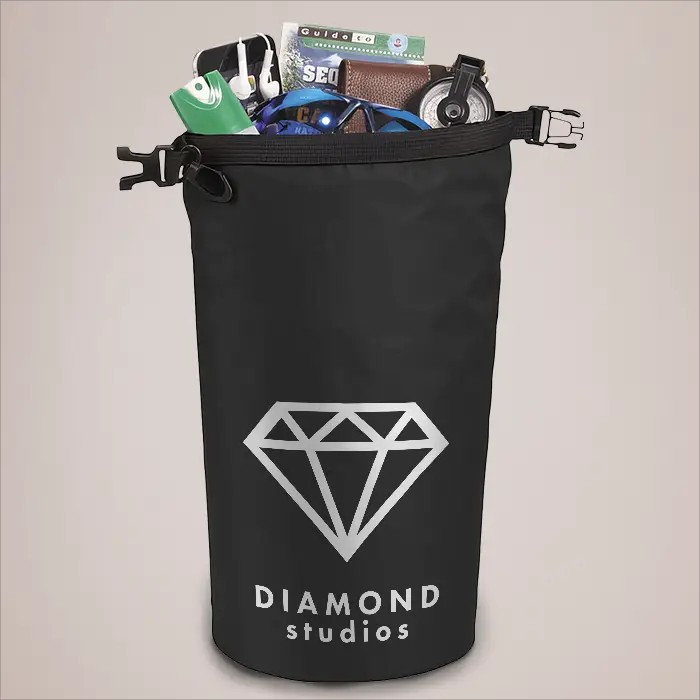 Survivor 5 litre waterproof roll-down bag - Black