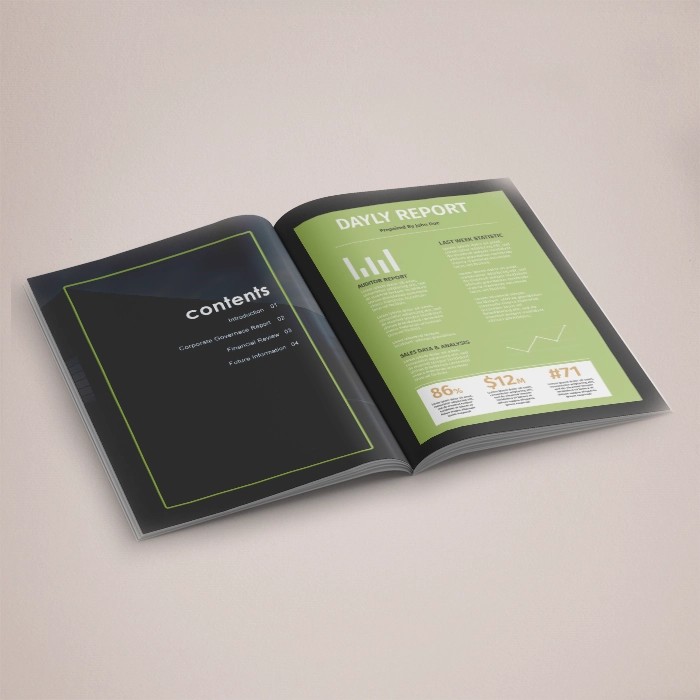 Custom Printed Annual report