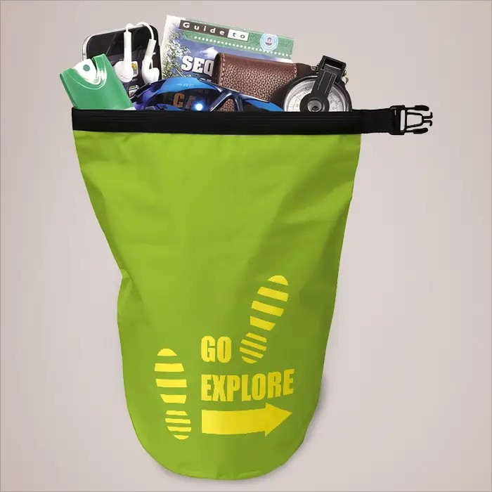 Survivor 5 litre waterproof roll-down bag - Green