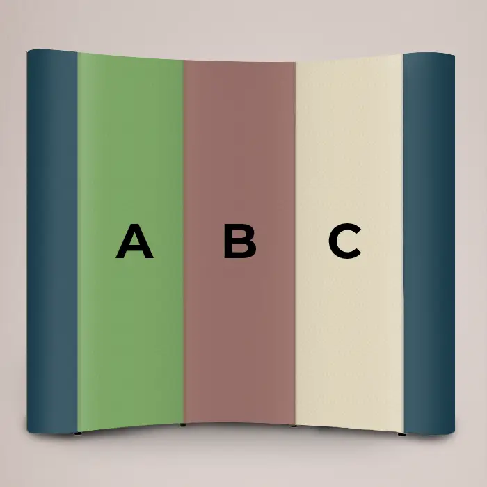 Three Panel Display Area