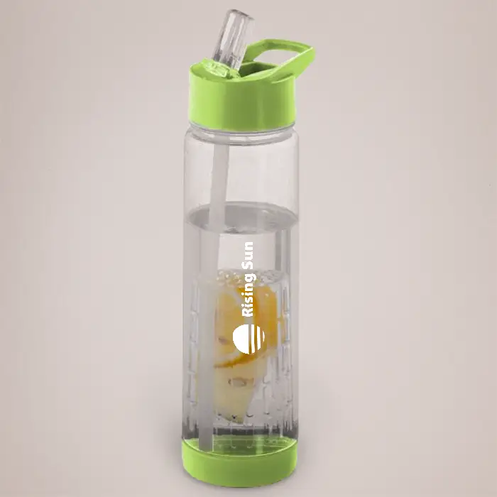 Branded fruit infuser bottle - green