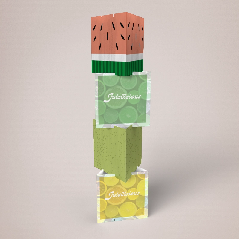 Customisable Cardboard Stacking Totem