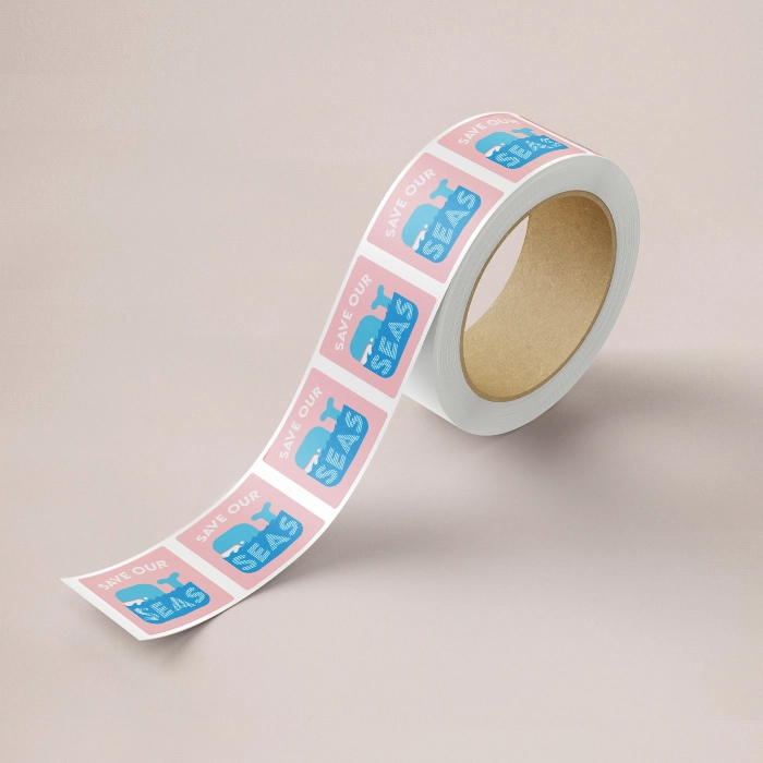 Square Labels On A Roll
