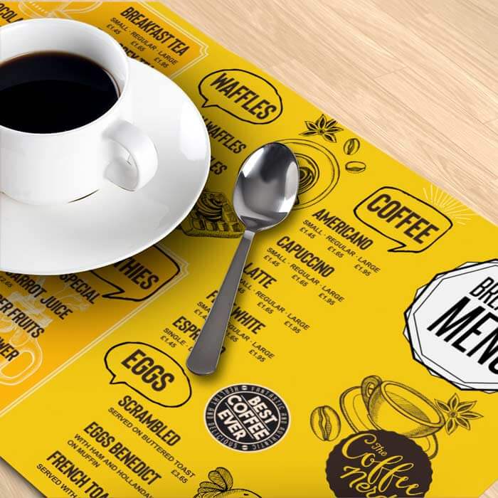 Printed Paper Placemats Tradeprint