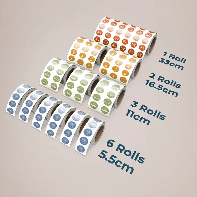 Roll Sizes - Coated Removable Paper (Gloss)