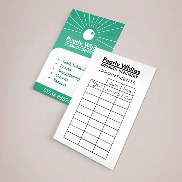 Appointment Cards 85mm x 55mm