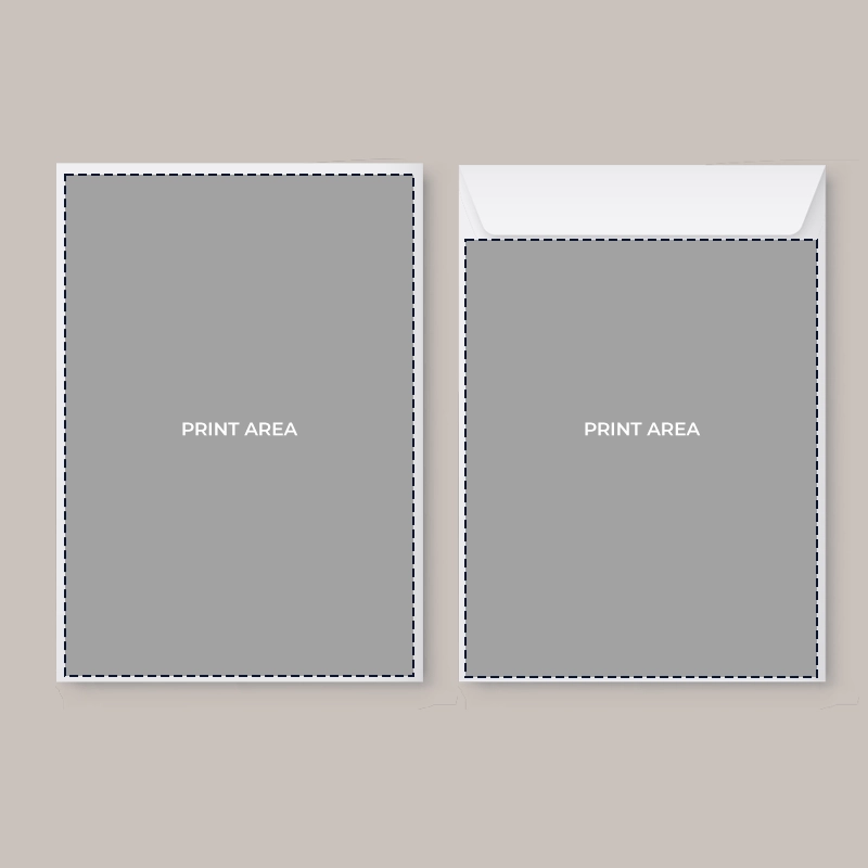 C4 Envelope without window - Print area 