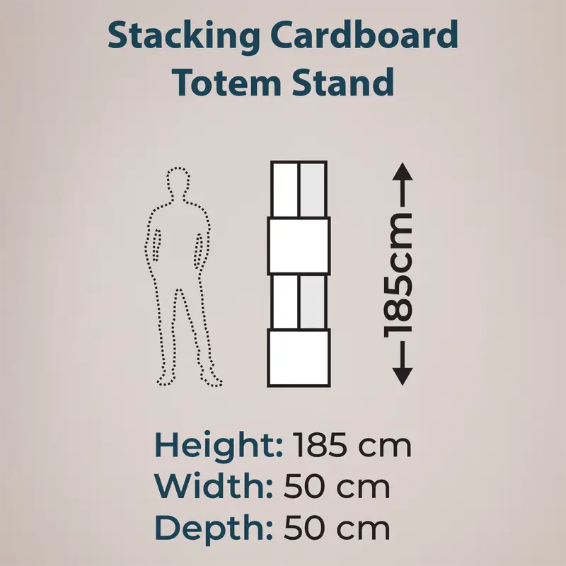 Cardboard Stacking Totem Size