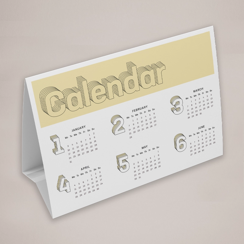 Calendar Tent Card