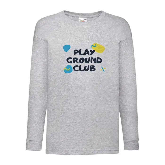 Custom long sleeved t shirts for kids with logo