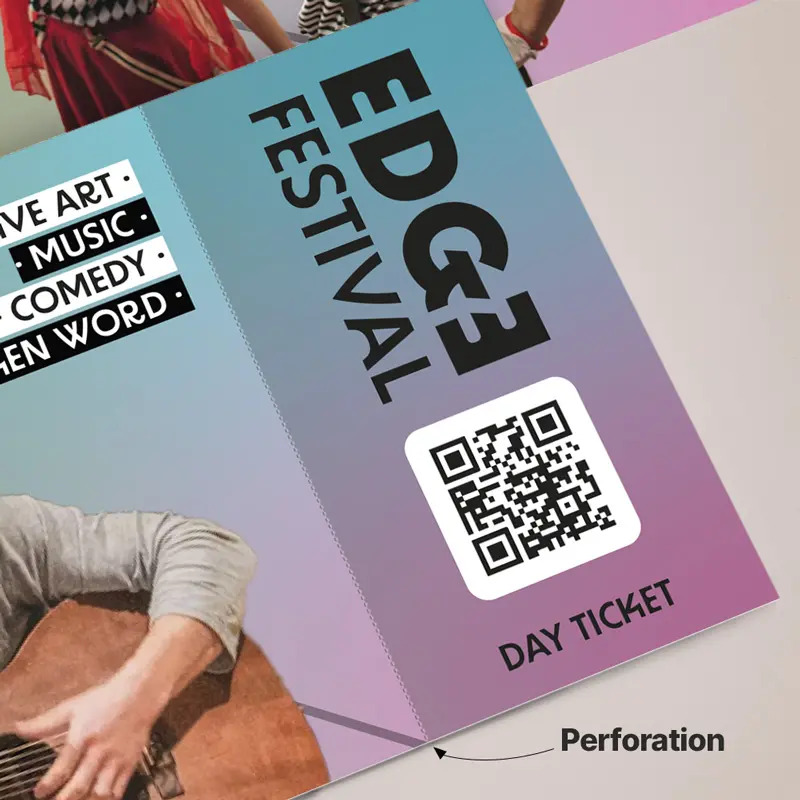 Perforated Custom Printed Tickets 