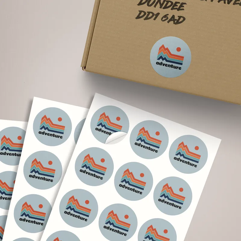 Stickers for mailing boxes