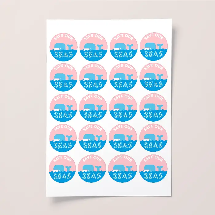 Circle brand stickers