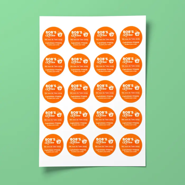Circle Stickers on a sheet