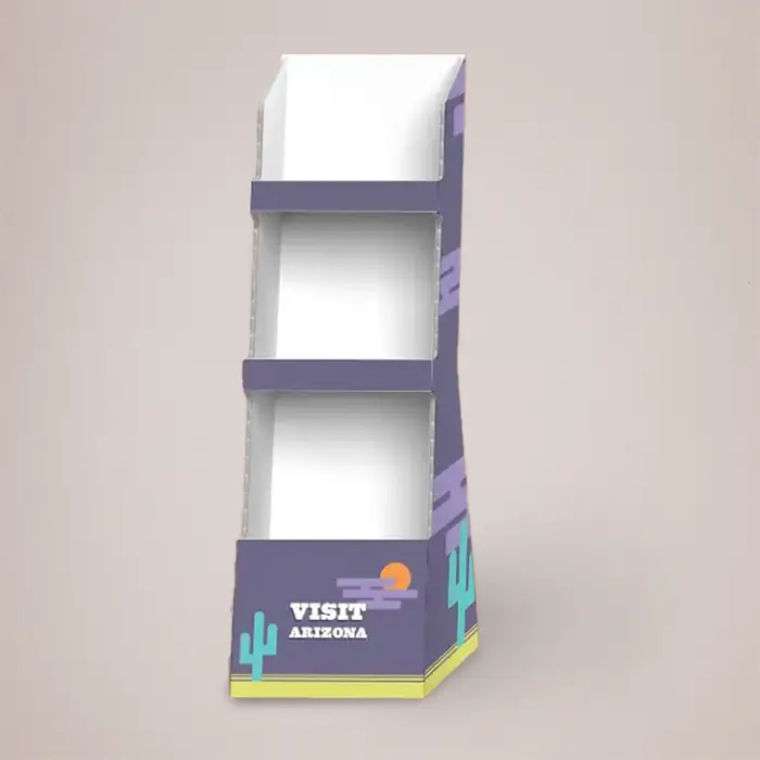 Three Shelf Cardboard Brochure Stand