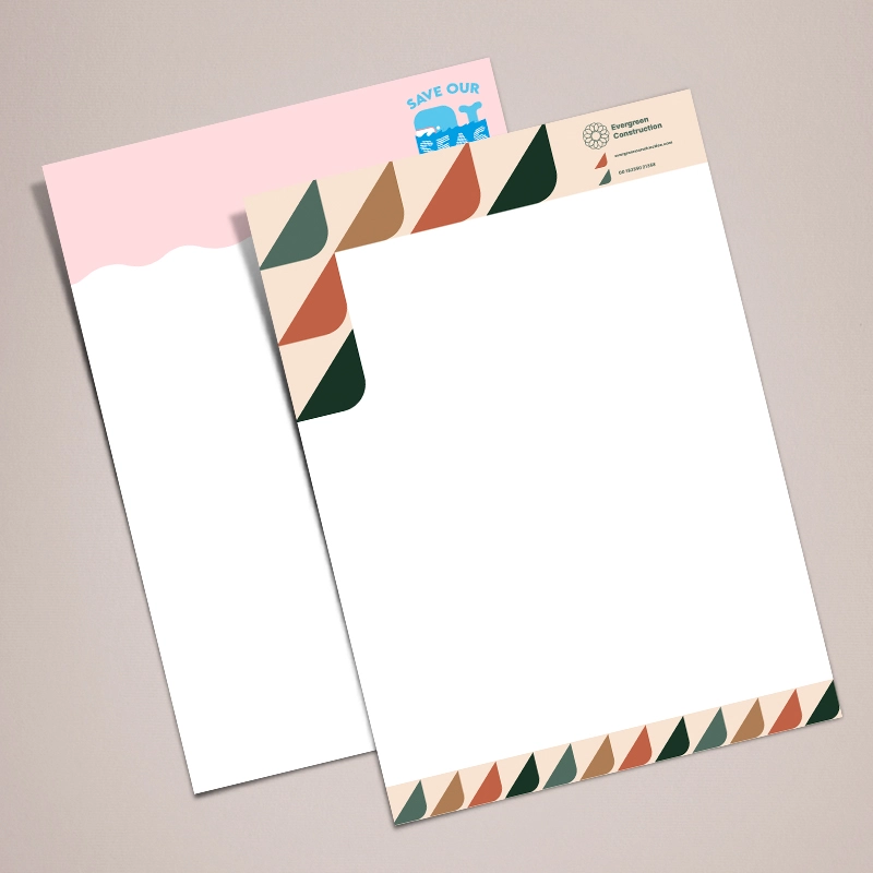 Custom Printed Letterheads on Premium Paper