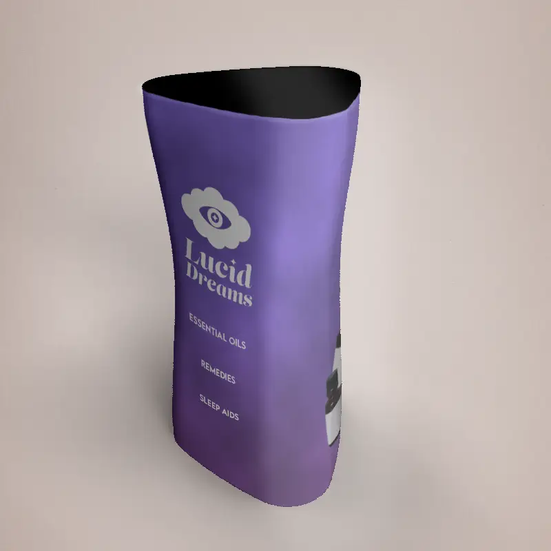 Triangle Fabric Counter Stand