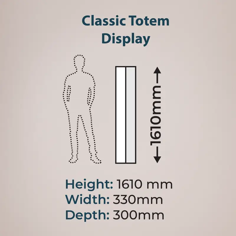 Classic Totem Stand - Size Guide