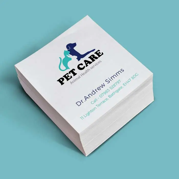 400gsm Uncoated Square Business Cards