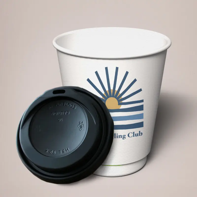 Full Colour Printed 12oz Cup with Lid 
