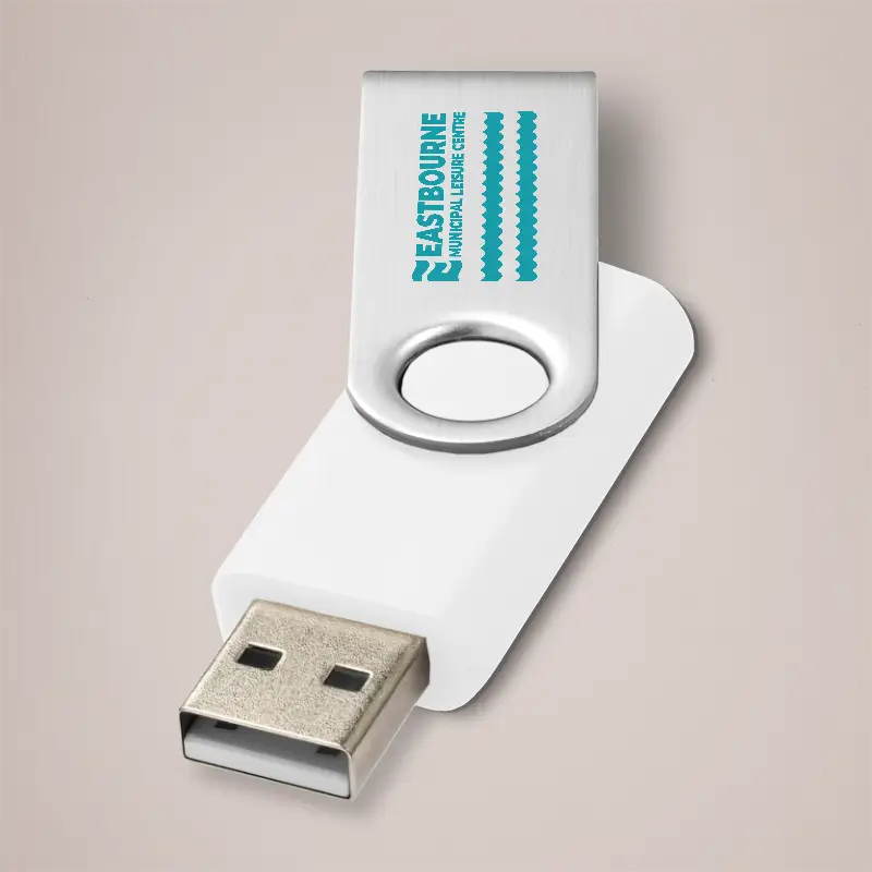 White Promotional USB Stick