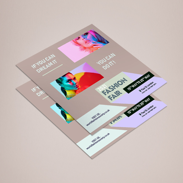 Custom printed square flyers