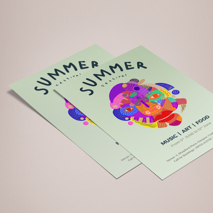 Full CMYK printed flyers