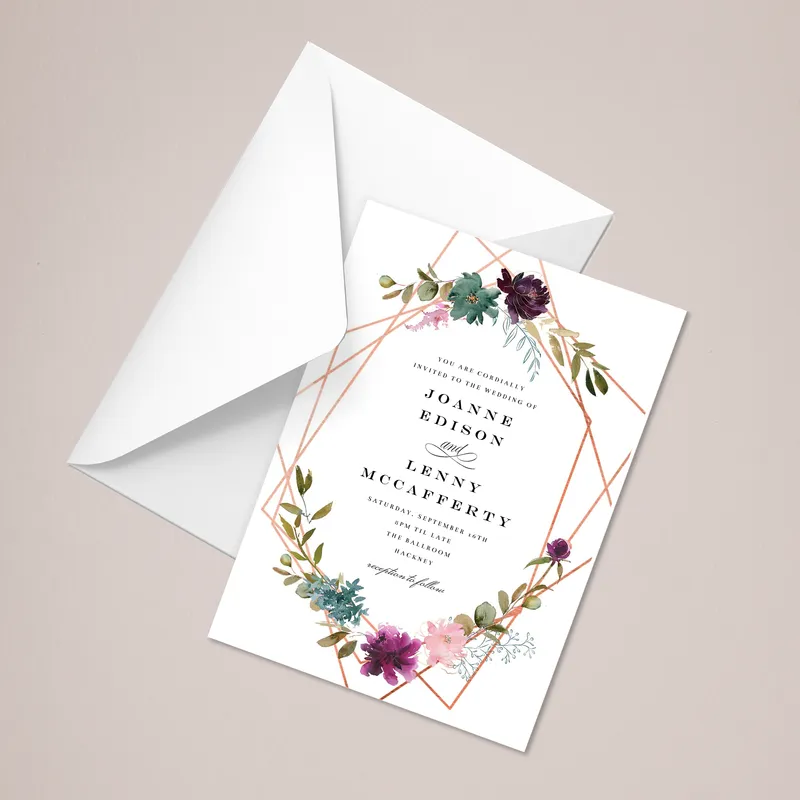 Printed Event Invitations with Envelopes