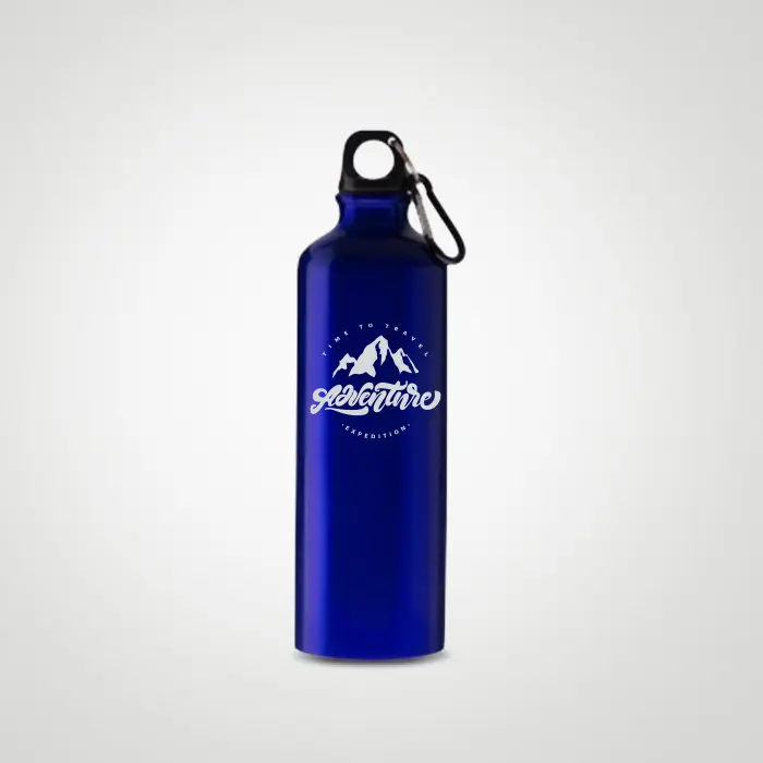 Custom Aluminium Sports Bottle with carabiner 