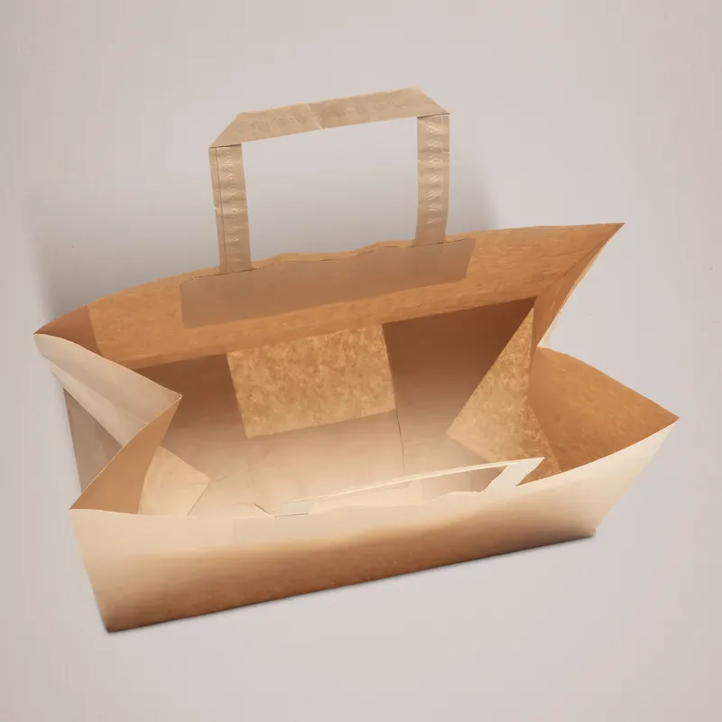 Custom Restaurant Takeaway Bags - Open