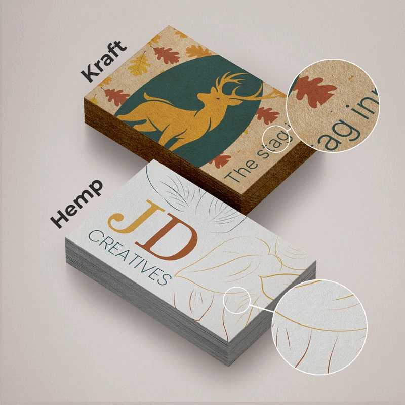 Kraft and Hemp Blend Business Cards 