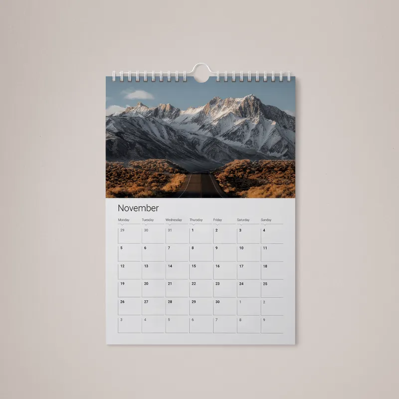 Thumb Cut Calendar | 2026 Templates Now Available
