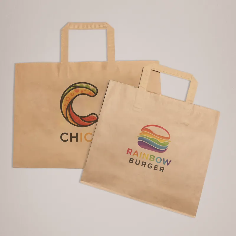 Branded Takeaway Bags with Full-Colour Print