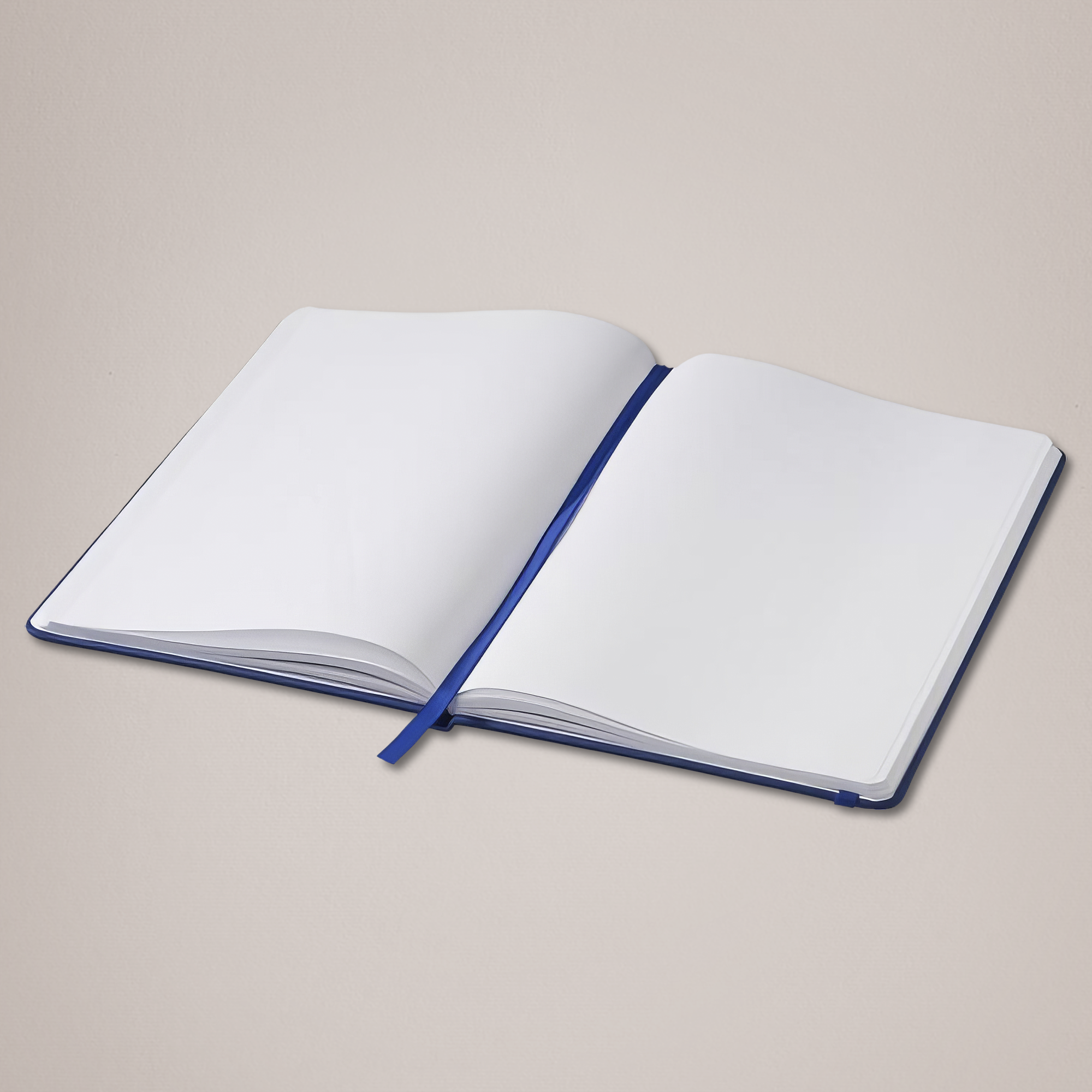 Navy Spectrum A5 Plain Notebook - Open