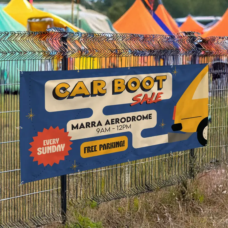 Branded Car Boot Sale Banners
