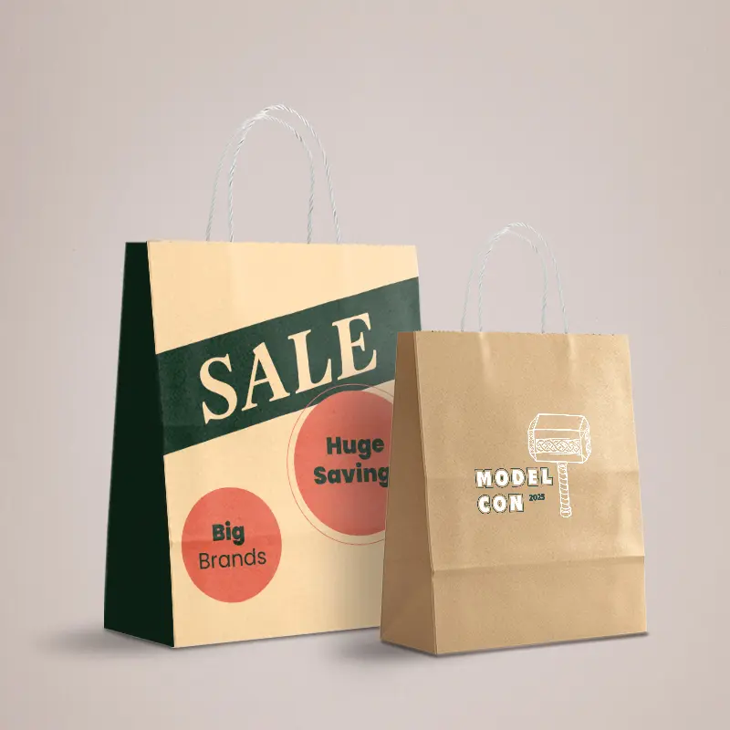 Printed Paper Shopping Bags