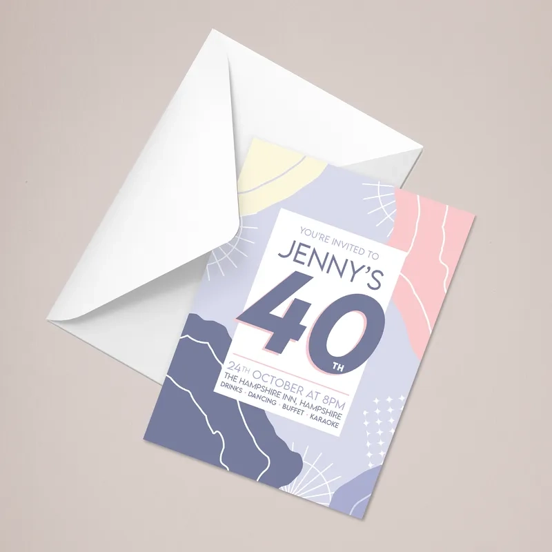 Personalised Invitation Cards with Envelopes