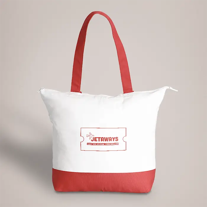 Zipped Cotton Tote Bag