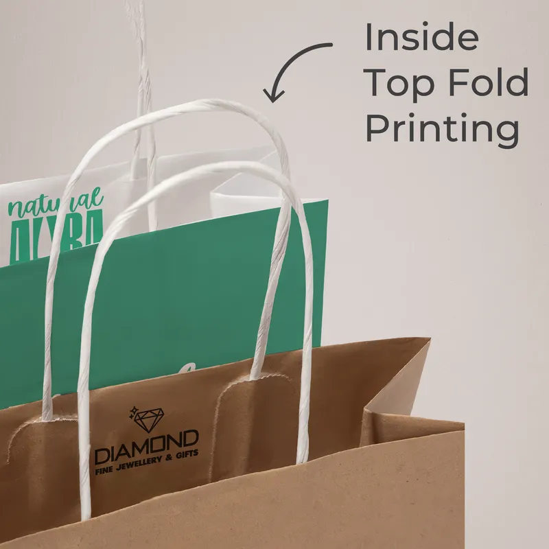 Inside top fold print for bags