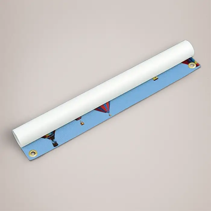 Rolled up Mesh Banner 