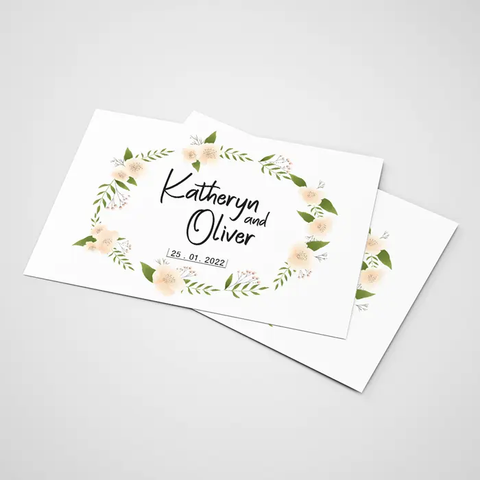 A3 120gsm Premium Smooth White Paper Wedding Placemats<br/>