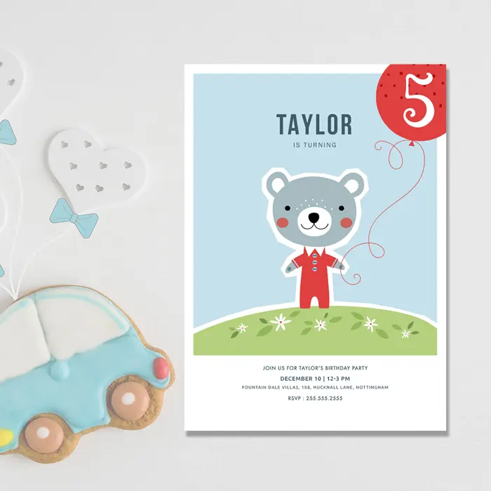 Invitation card for children's birthday to customize postcard Set of 25 ex A6 format