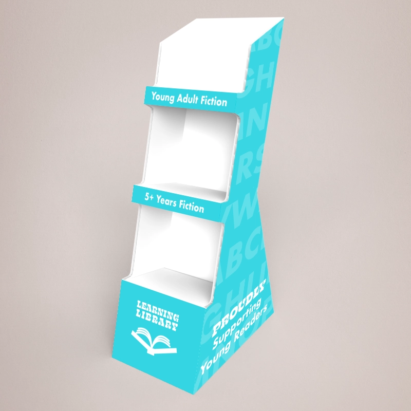 Three Shelf Cardboard Brochure Stand